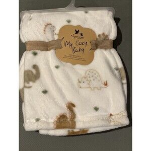ADIRONDACK Baby My Cozy Blanket RHINO DINOSAUR Unisex White Lightweight Plush